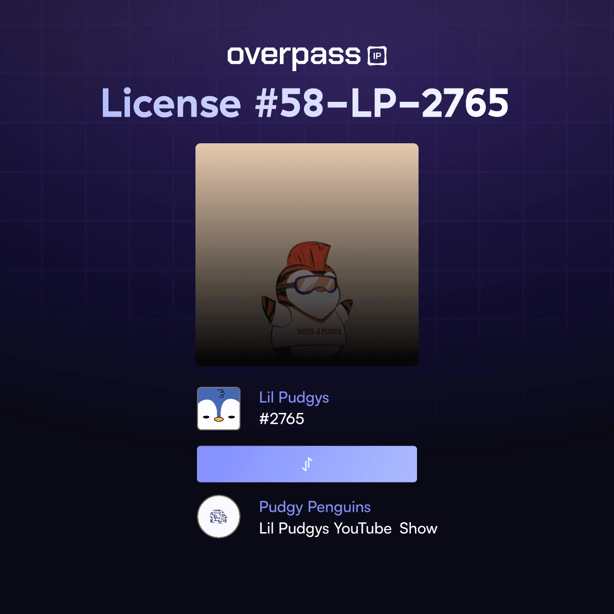 OverpassIP: 0x69fb1e5e92988e1cef50db45426cce0ac56e67db3ed5e91f0986e0a6c6861ff6